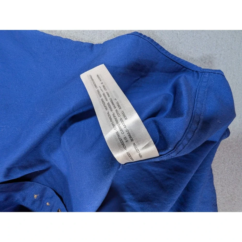 Ariat Button Down Shirt Mens Medium Blue Solid Twill Long Sleeve